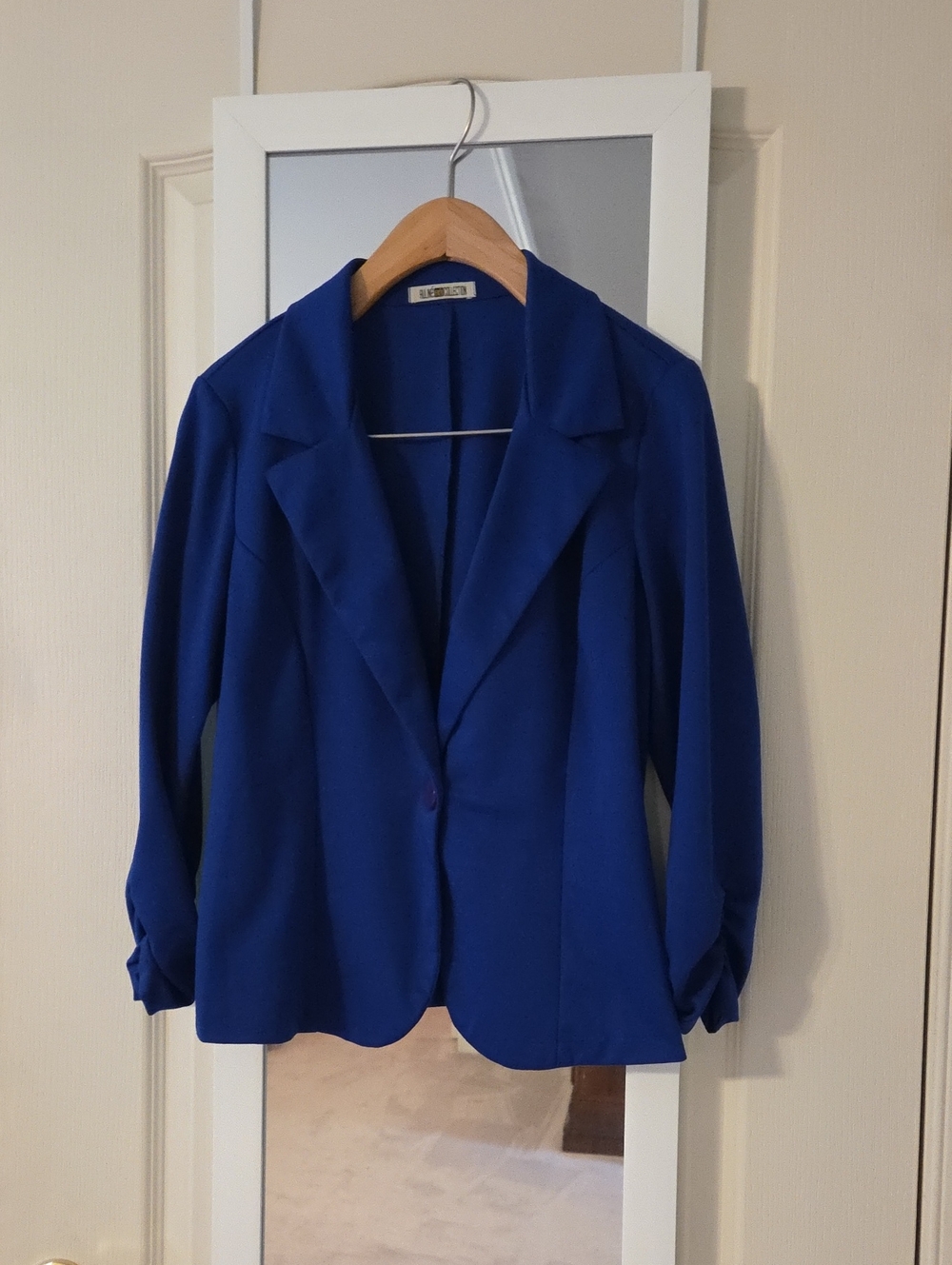 Women's Cobalt Single-Button Blazer Jacket -Sz L